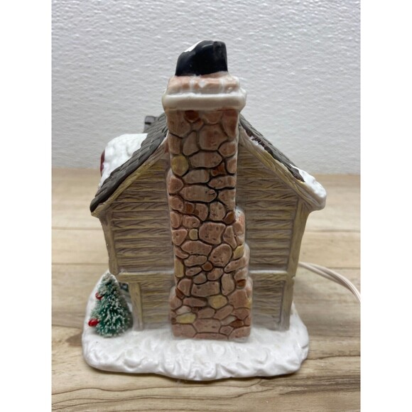 Vtg 1991 Christmas Valley Bakery Inn Illuminated Porcelain Building - Picture 7 of 16